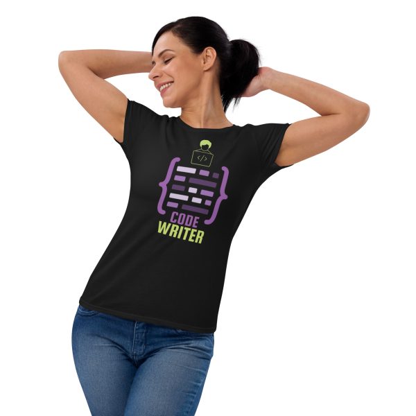 Camiseta de manga corta para mujer code writer - Image 2