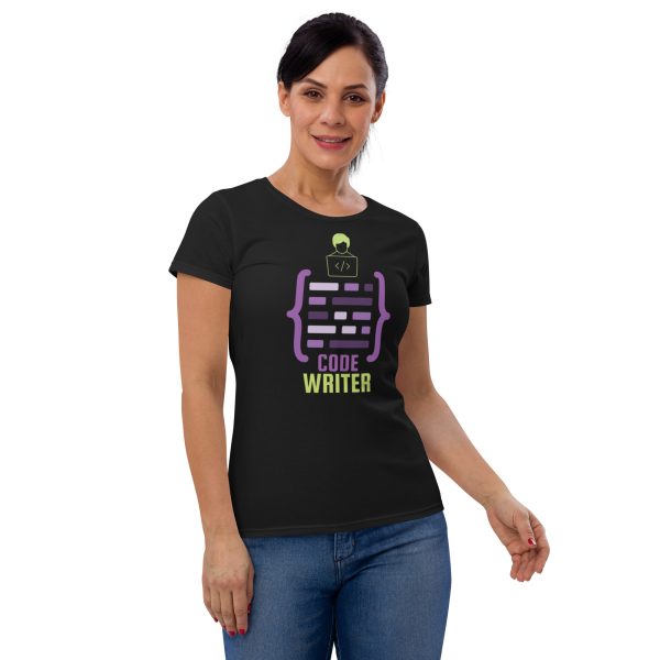 Camiseta de manga corta para mujer code writer