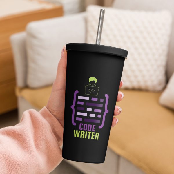 Vaso térmico con popote - Image 2